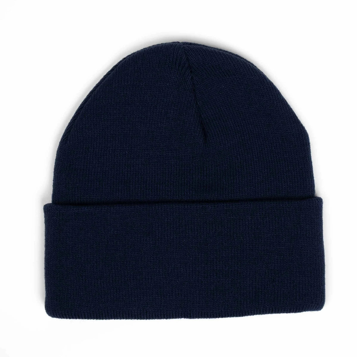 Navy beanie, blank — no embroidery