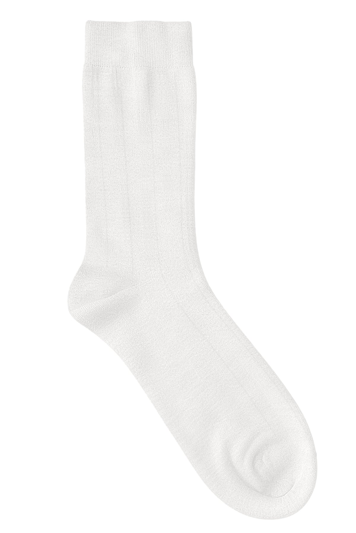 White groom dress socks, blank — no embroidery