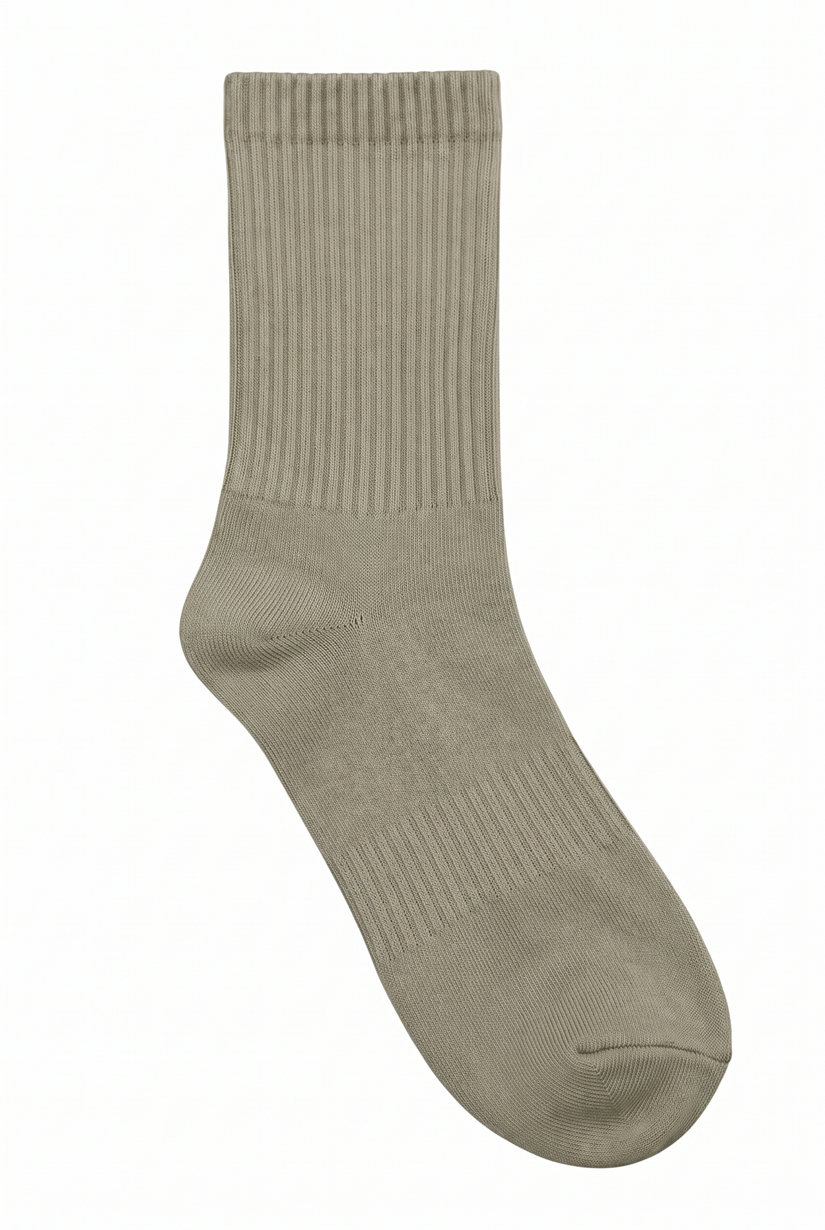 Khaki tennis socks, blank — no embroidery