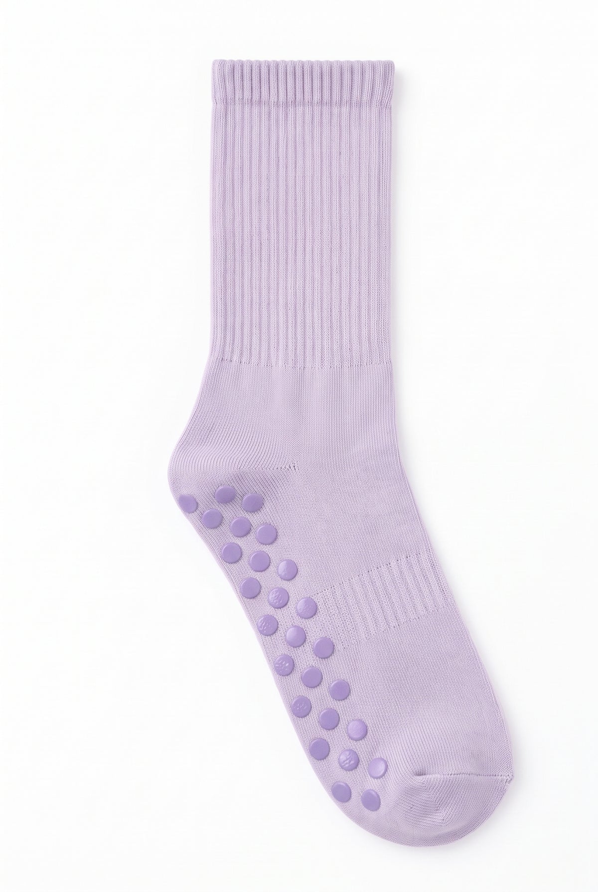 Lavender dot grip pilates socks, blank