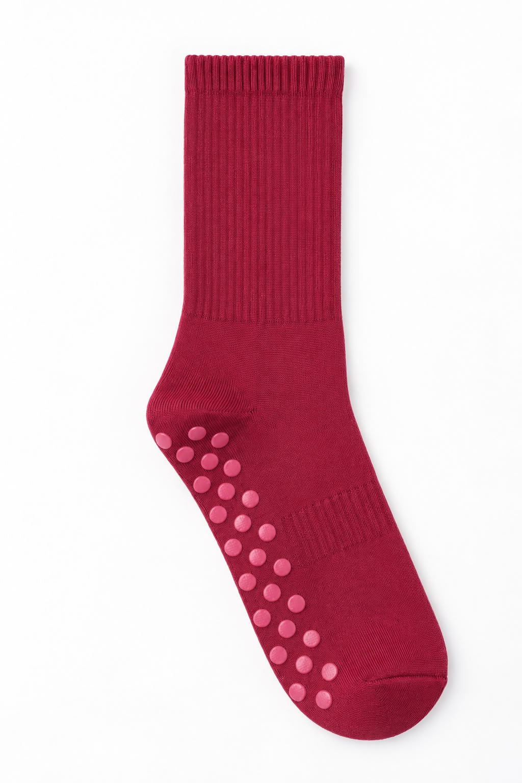 Berry dot grip pilates socks, blank