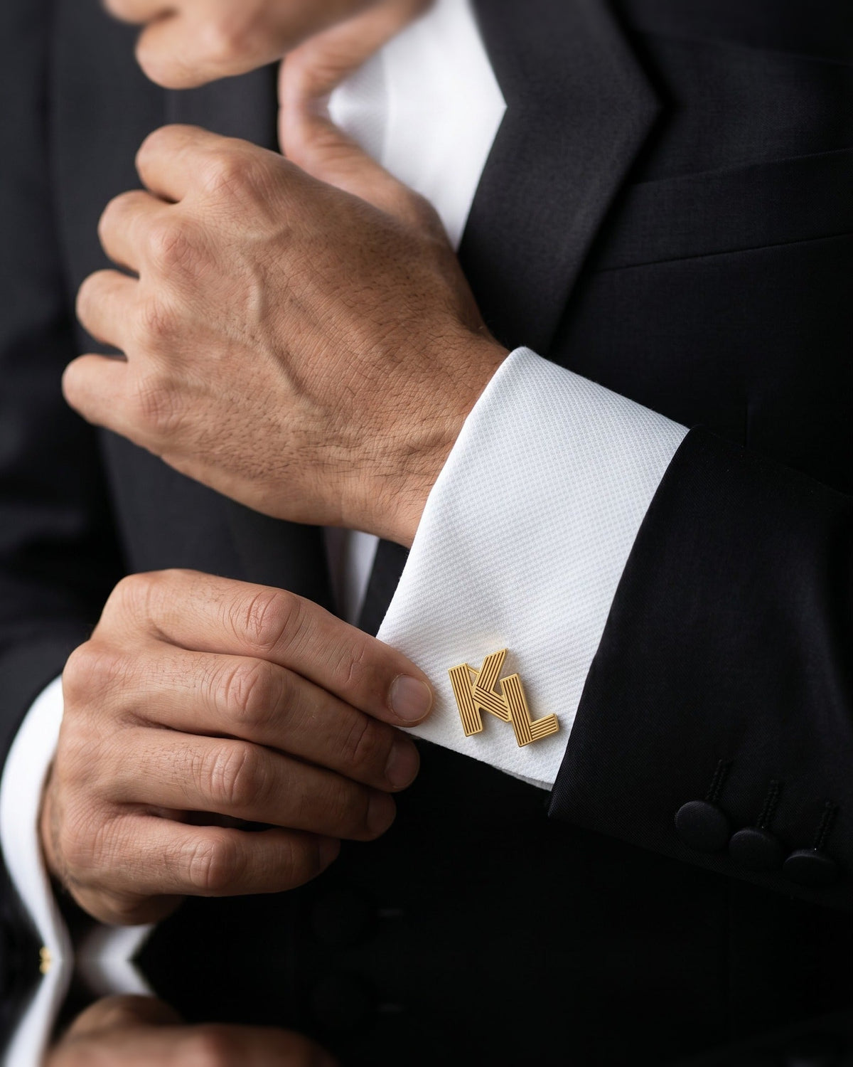 Interlocking Monogram Cufflinks | Personalized Two Initial Groom Gift
