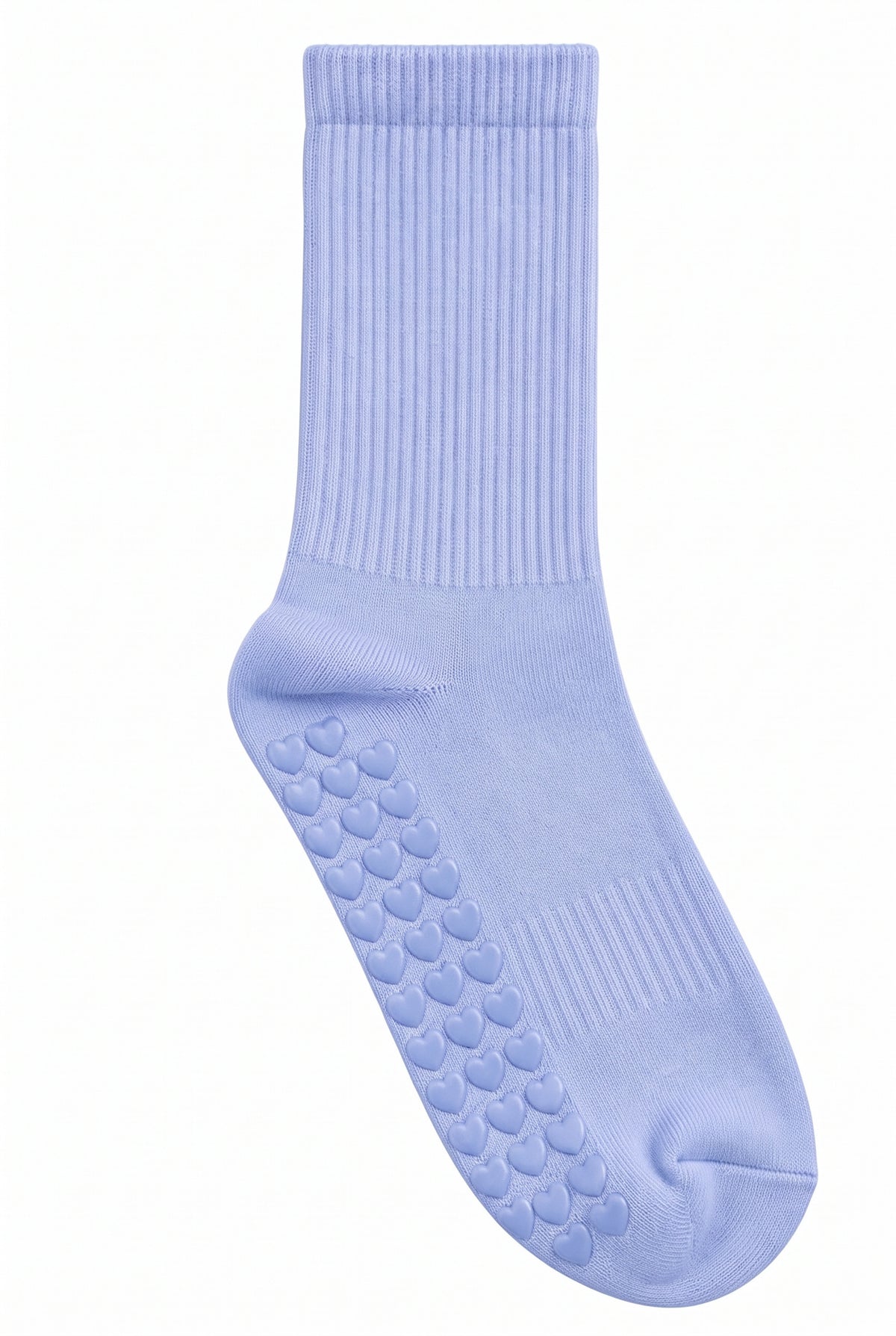 Ice Blue pilates grip socks, blank — plain, ready to personalize
