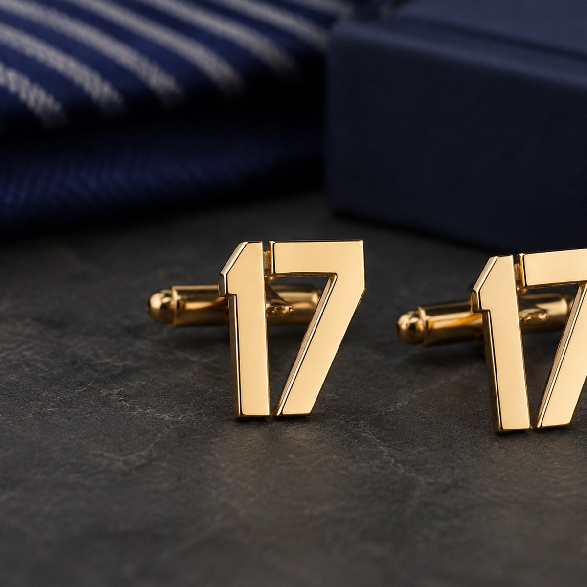 Custom Number Cufflinks | Personalized Jersey Number Cufflinks for Men