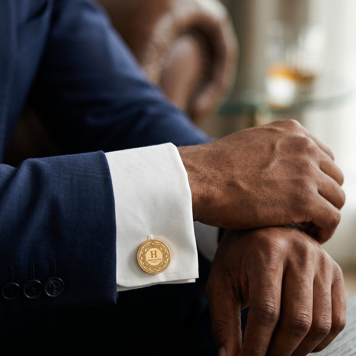 Personalized Celtic Knot Cufflinks | Engraved Monogram & Surname Groom Gift