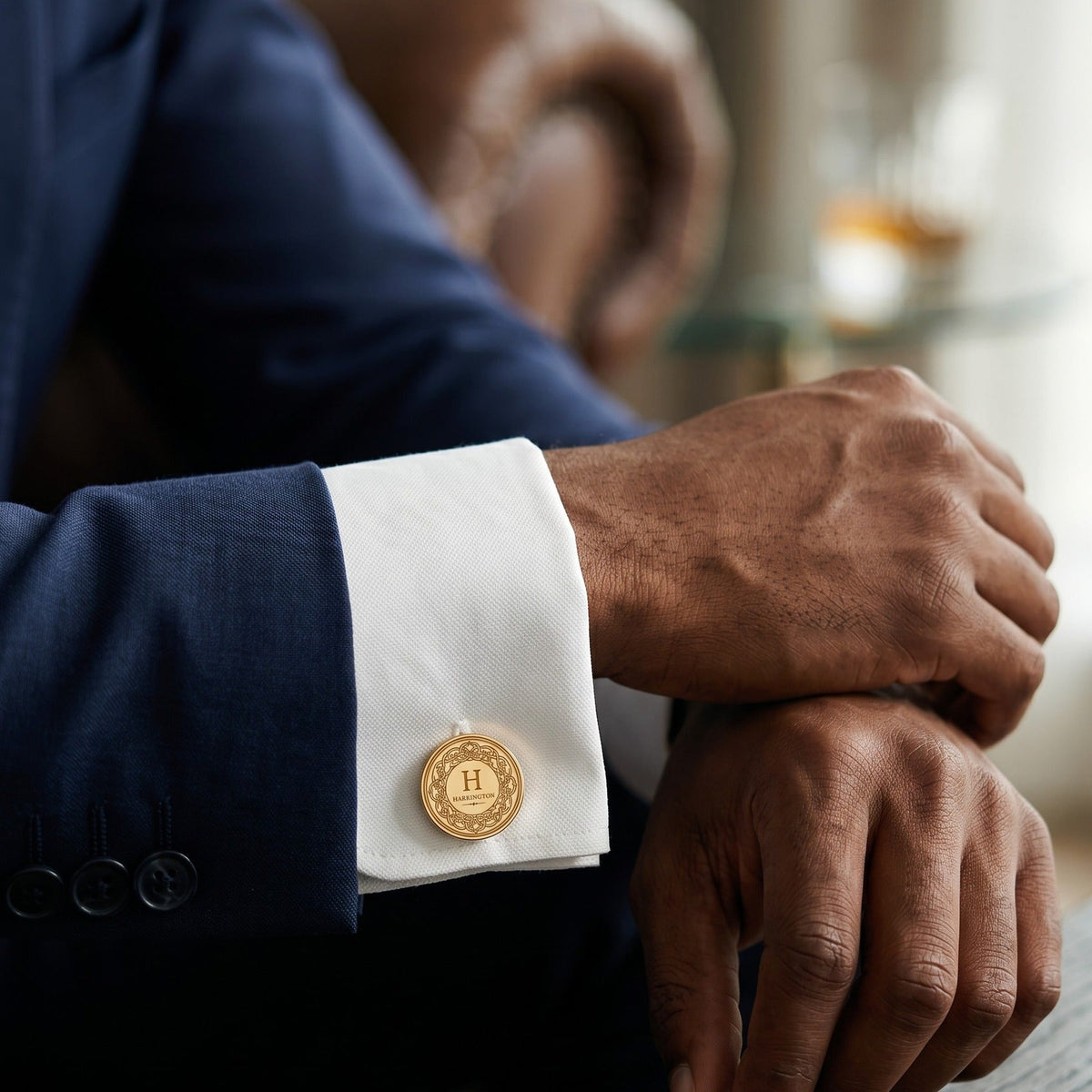 Personalized Celtic Knot Cufflinks | Engraved Monogram & Surname Groom Gift