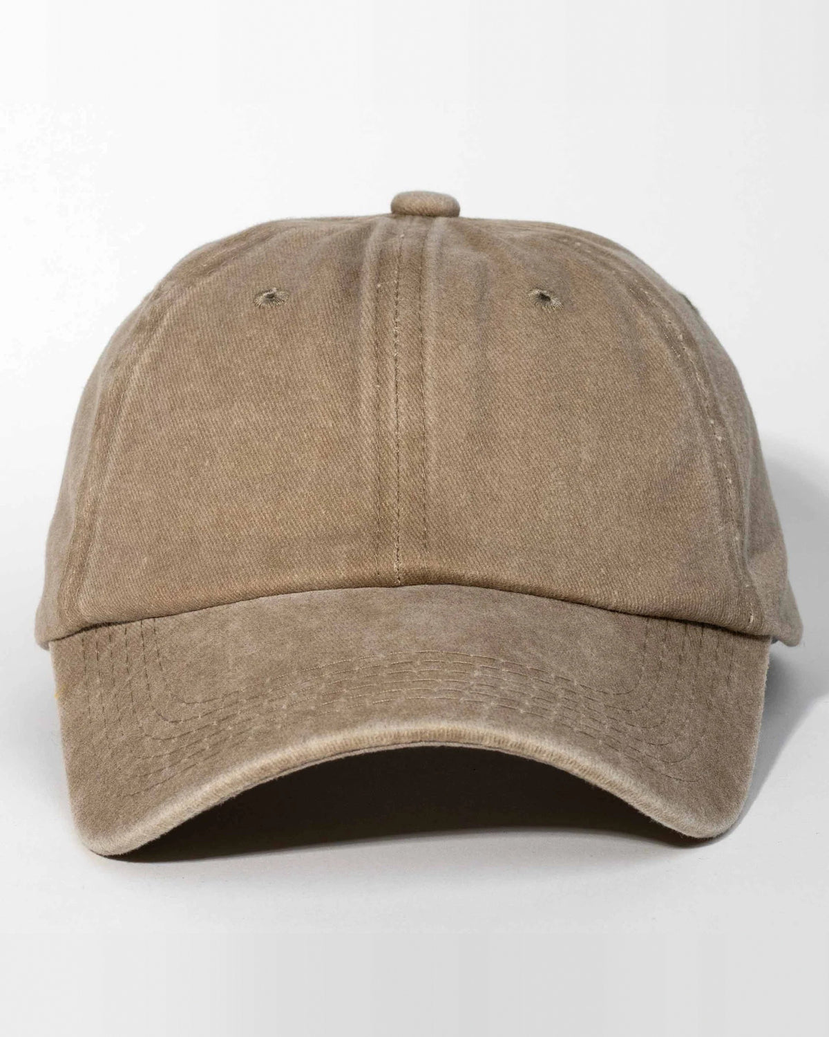 Khaki dad hat, blank — no embroidery