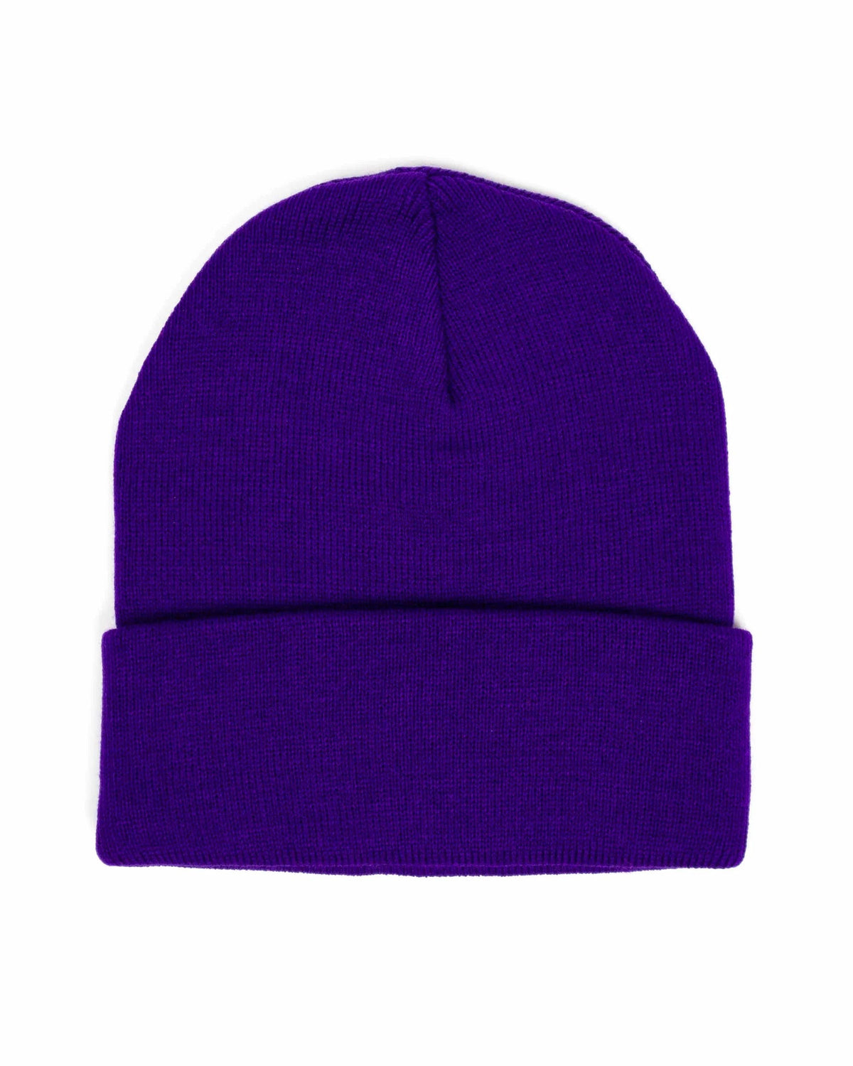 Purple beanie, blank — no embroidery