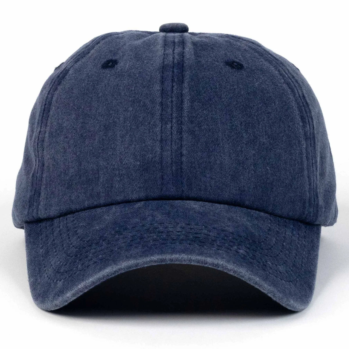 Washed Navy dad hat, blank — no embroidery