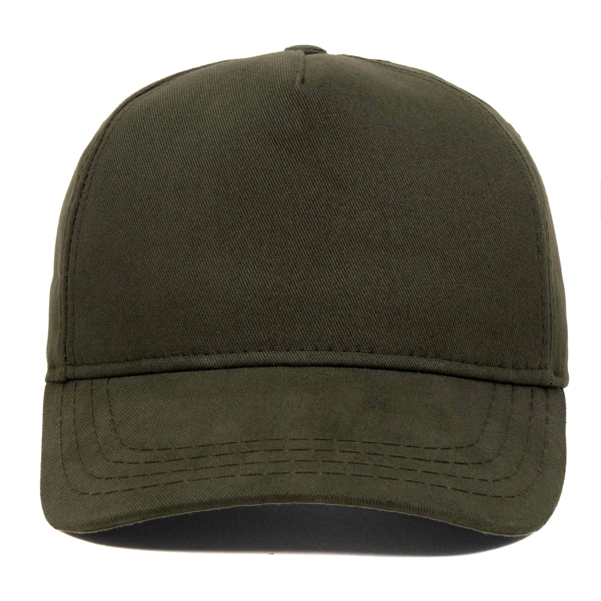 Olive Green baseball cap, blank — no embroidery