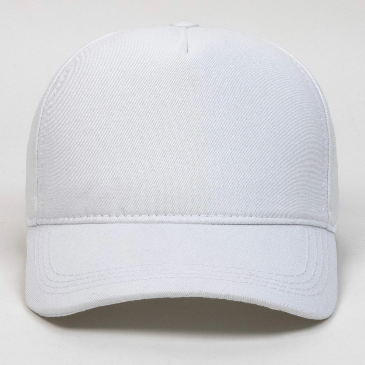 White baseball cap, blank — no embroidery