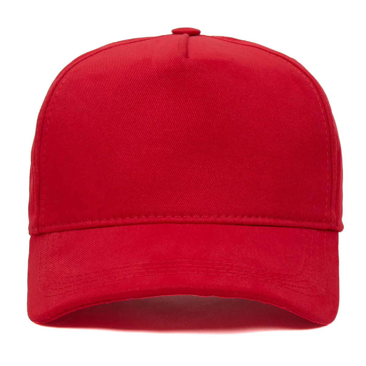 Red baseball cap, blank — no embroidery