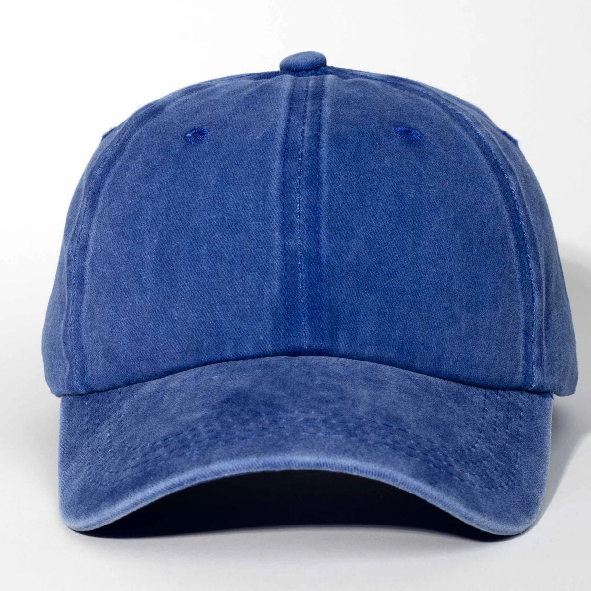 Denim Blue dad hat, blank — no embroidery