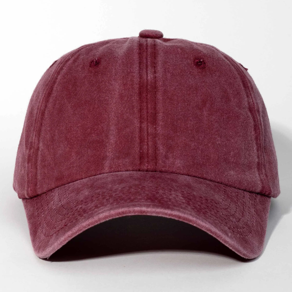 Burgundy dad hat, blank — no embroidery