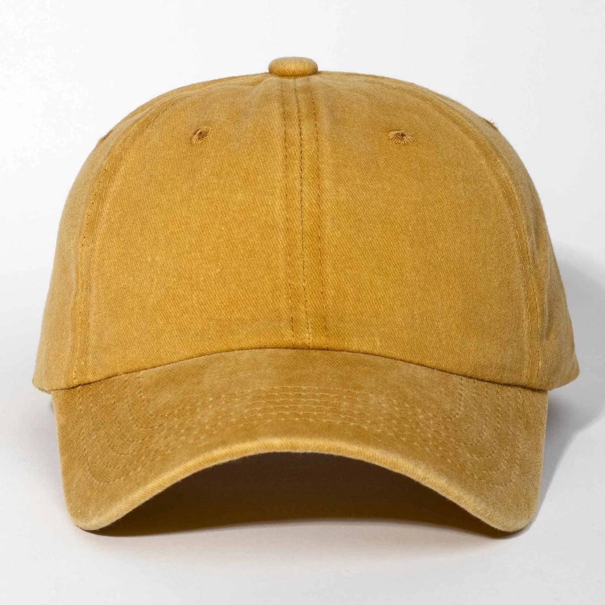 Mustard Yellow dad hat, blank — no embroidery