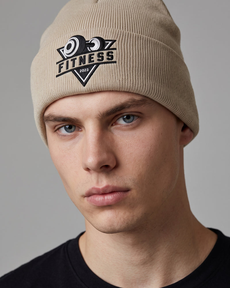 Wholesale Beige Beanies | Bulk Custom Embroidered Knit Hats, 50+ Pieces