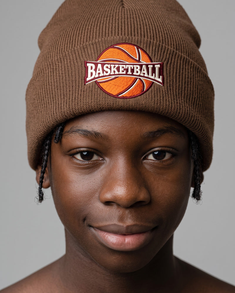 Mocha Beanie | Custom Embroidered Cuffed Knit Hat with Your Name or Logo