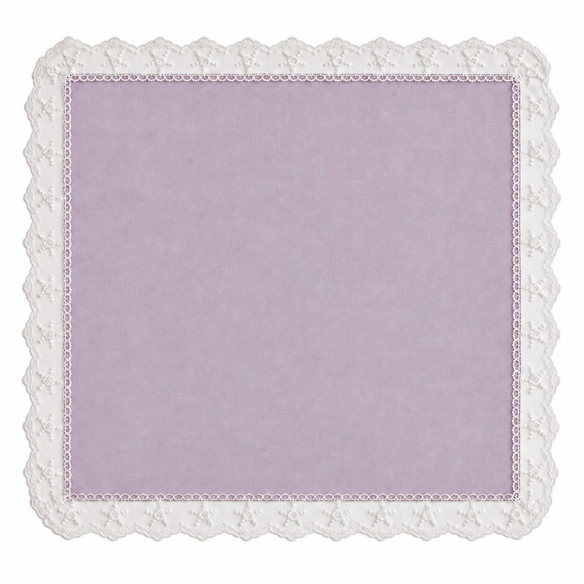 Iridescent Lilac organza handkerchief, blank