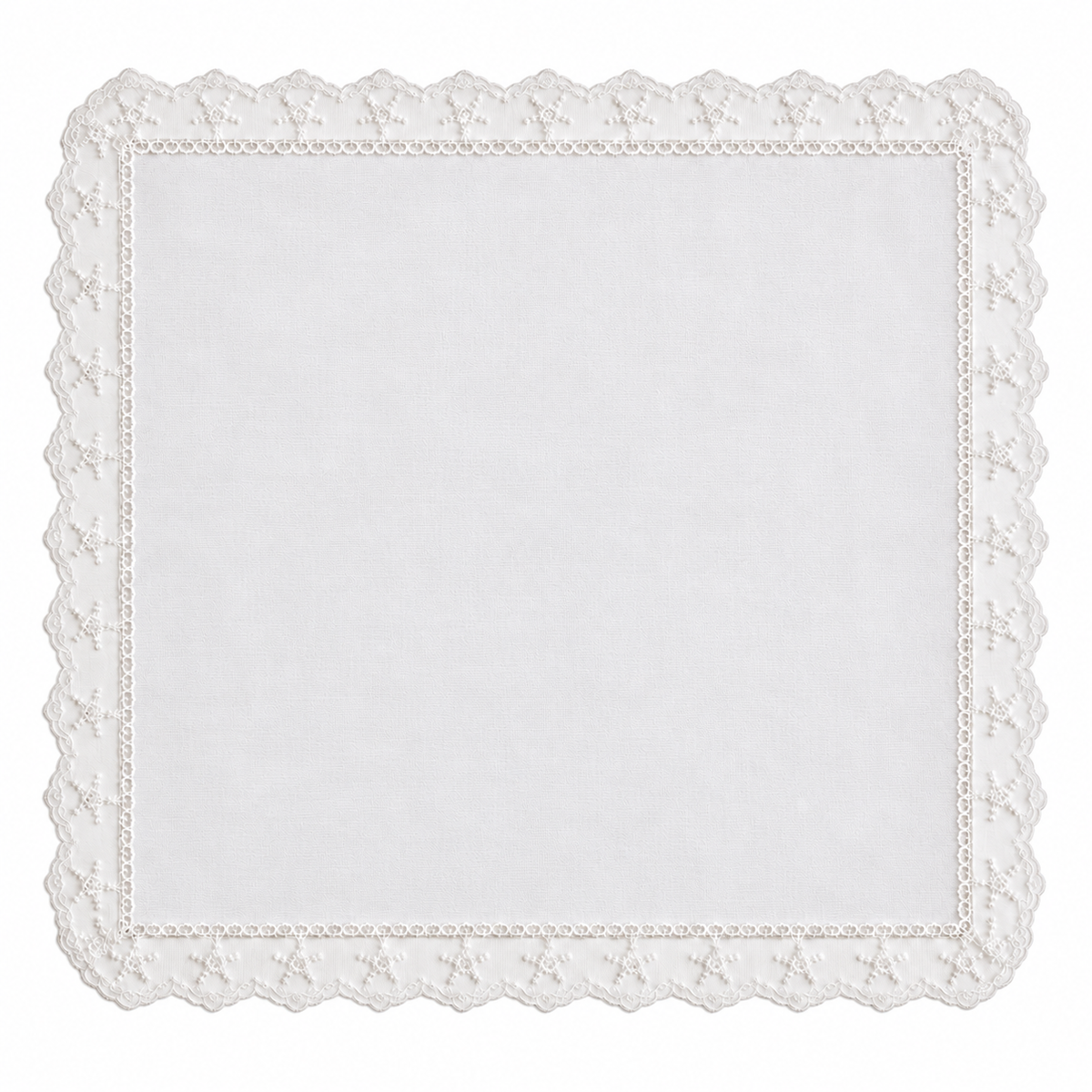 White organza handkerchief, blank