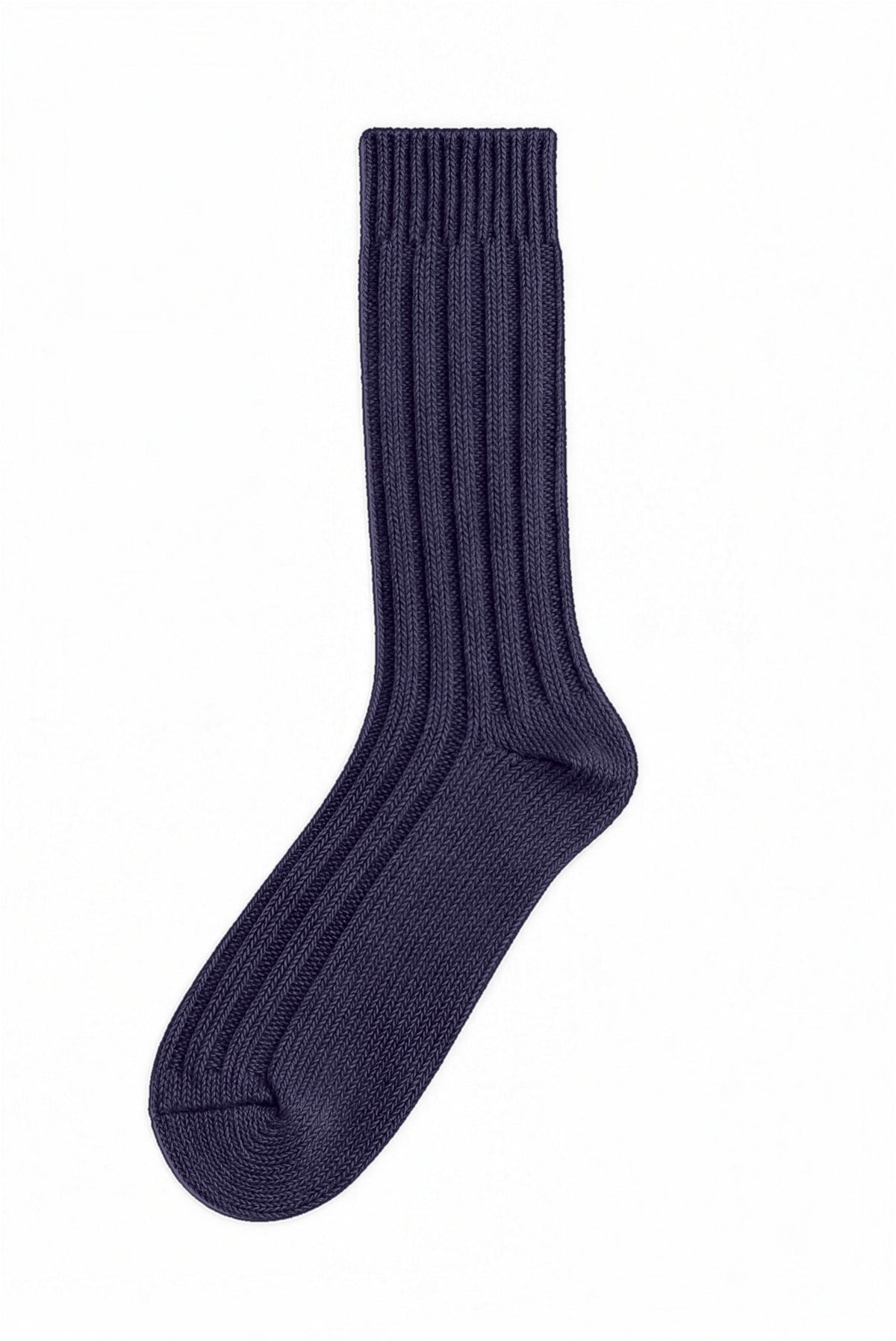 Navy men's wool socks, blank — no embroidery