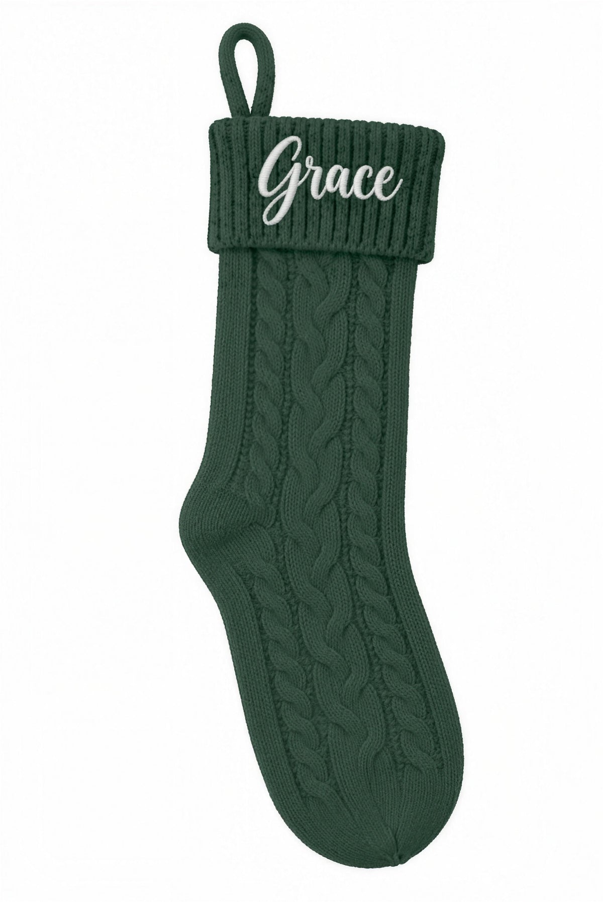 Green Christmas stocking — another colour in the Eddia range