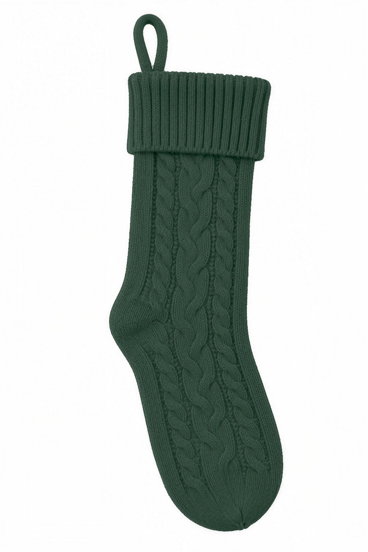 Green Christmas stockings, blank — no embroidery