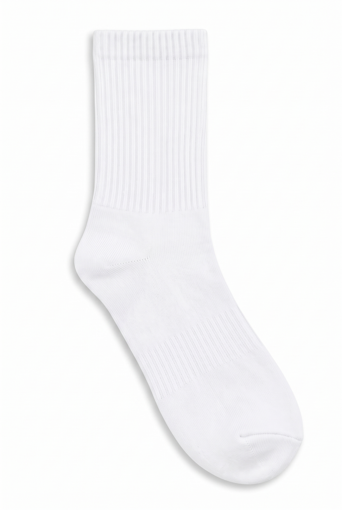 White tennis socks, blank — no embroidery