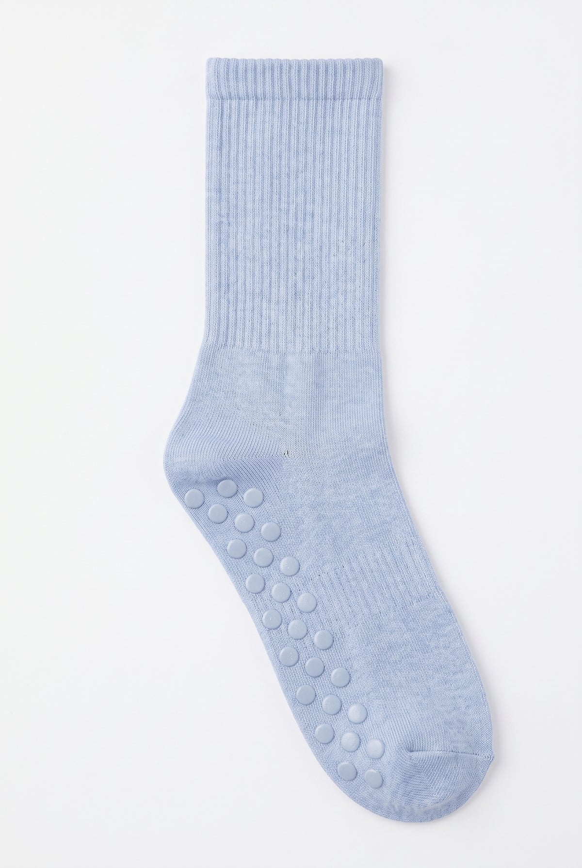 Baby Blue dot grip pilates socks, blank