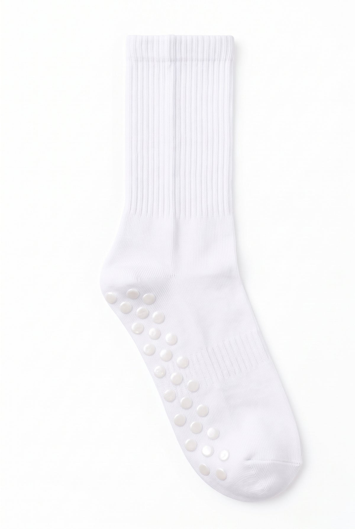White dot grip pilates socks, blank — no embroidery