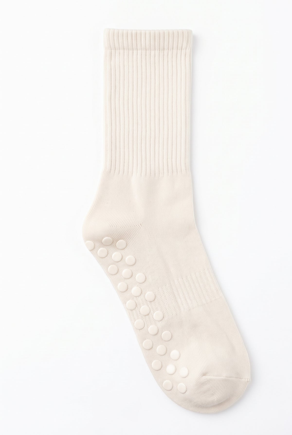 Off White dot grip pilates socks, blank — no embroidery
