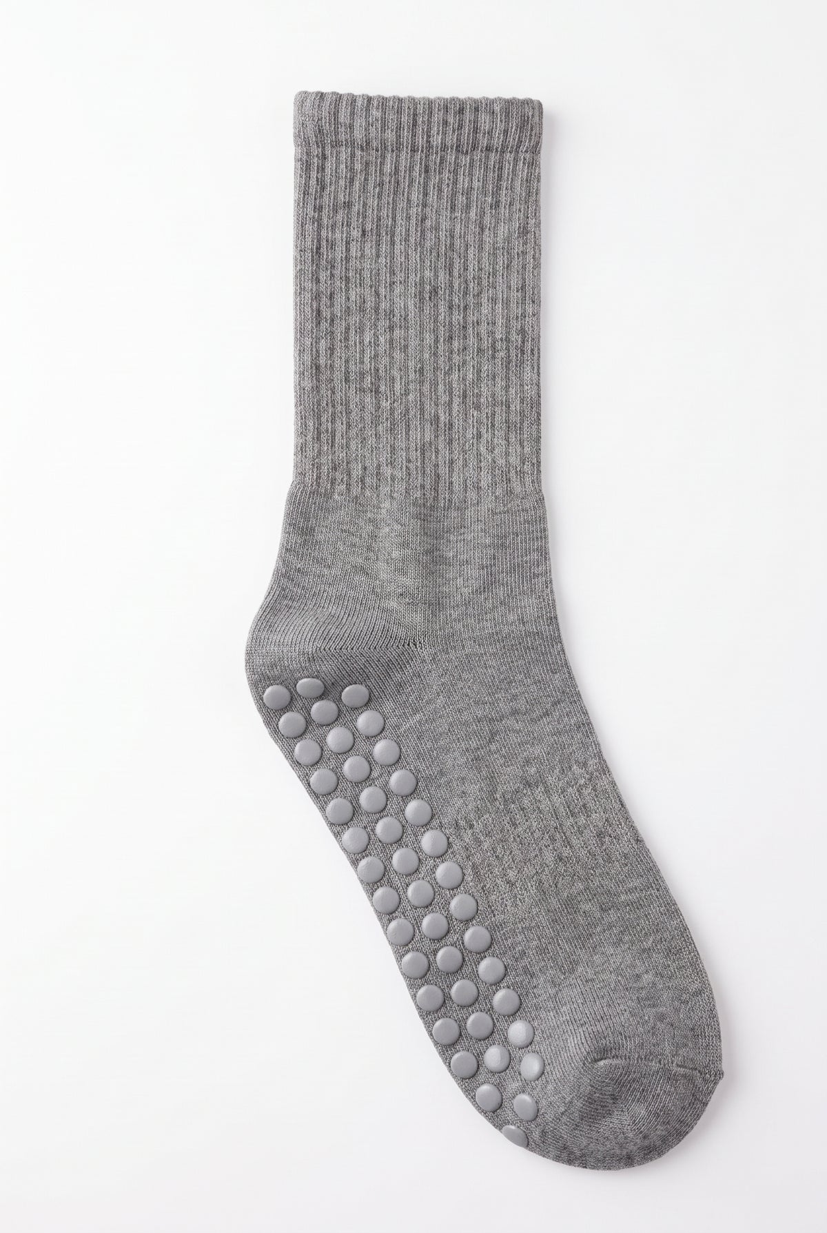 Grey dot grip pilates socks, blank