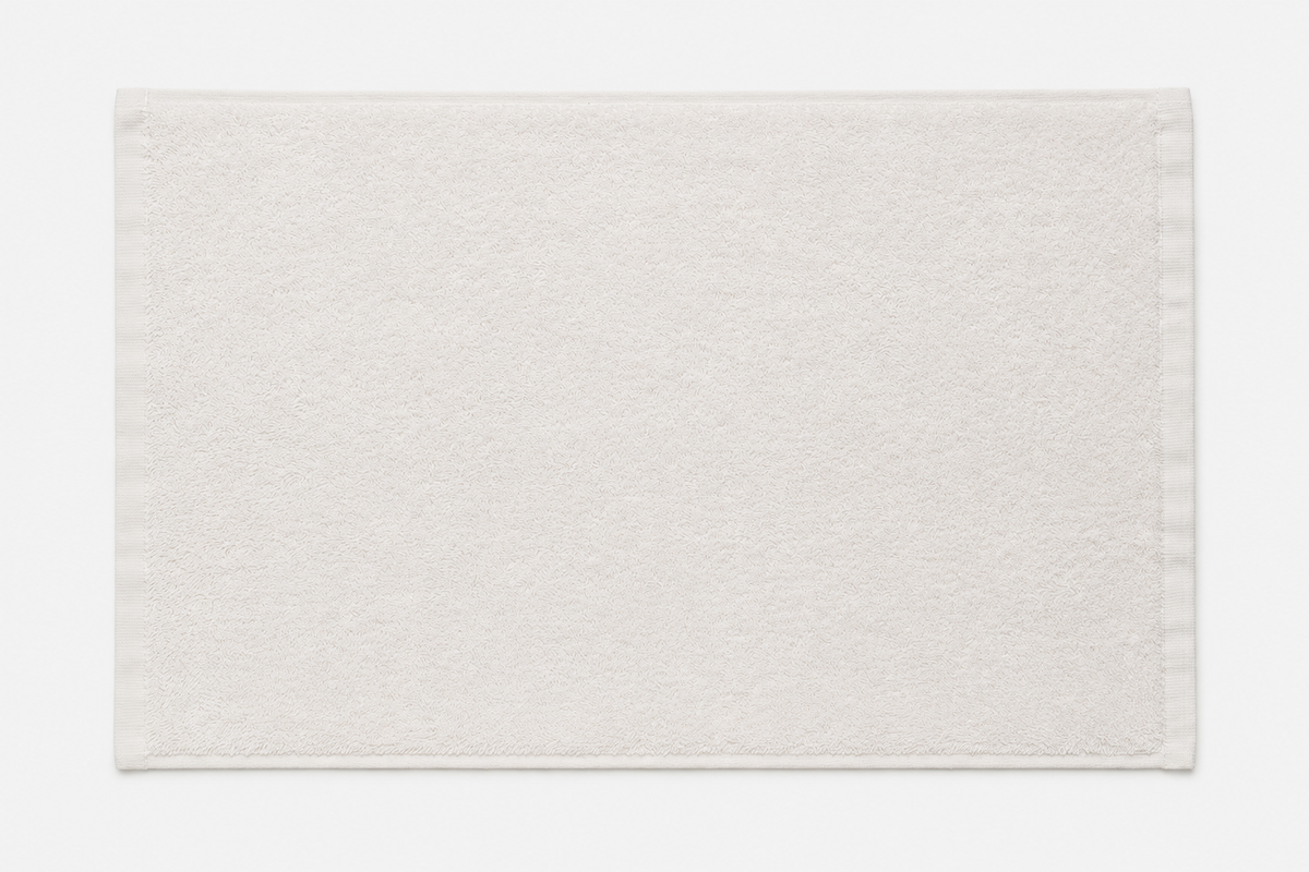 Ivory bamboo hand towel, blank