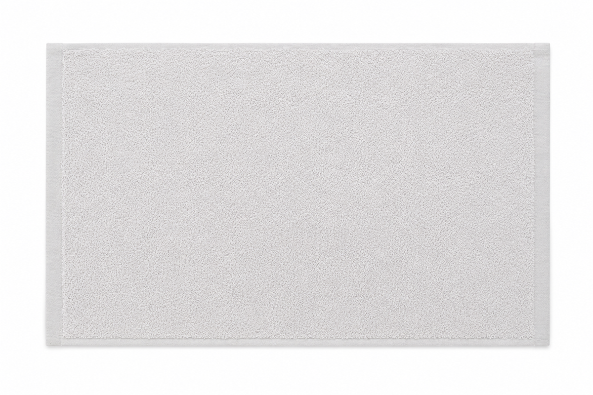 Light Gray bamboo hand towel, blank