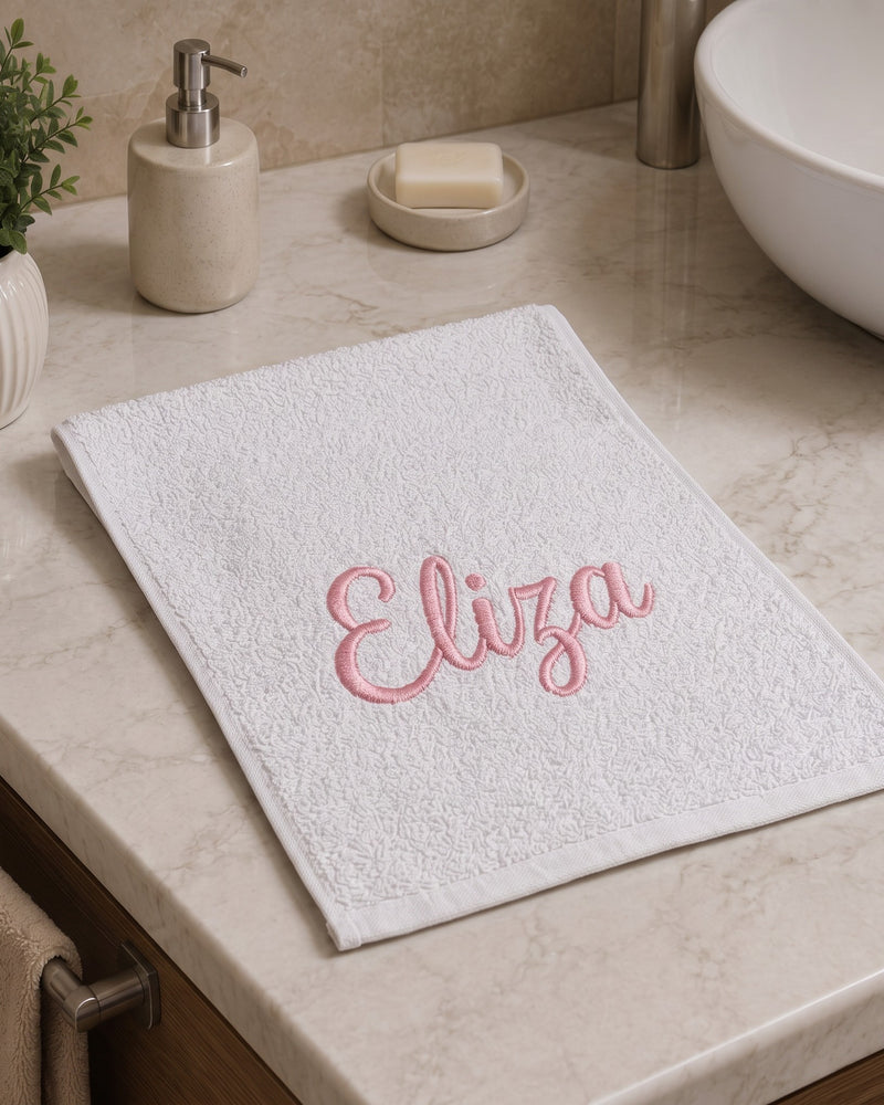 Wholesale Eliza Embroidered Bamboo Hand Towel | Bulk Personalized Towels, 25+ Pieces