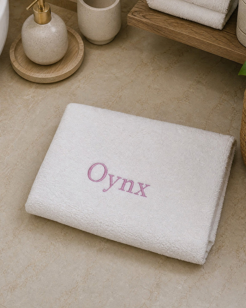 Wholesale Oynx Embroidered Bamboo Hand Towel | Bulk Personalized Towels, 25+ Pieces