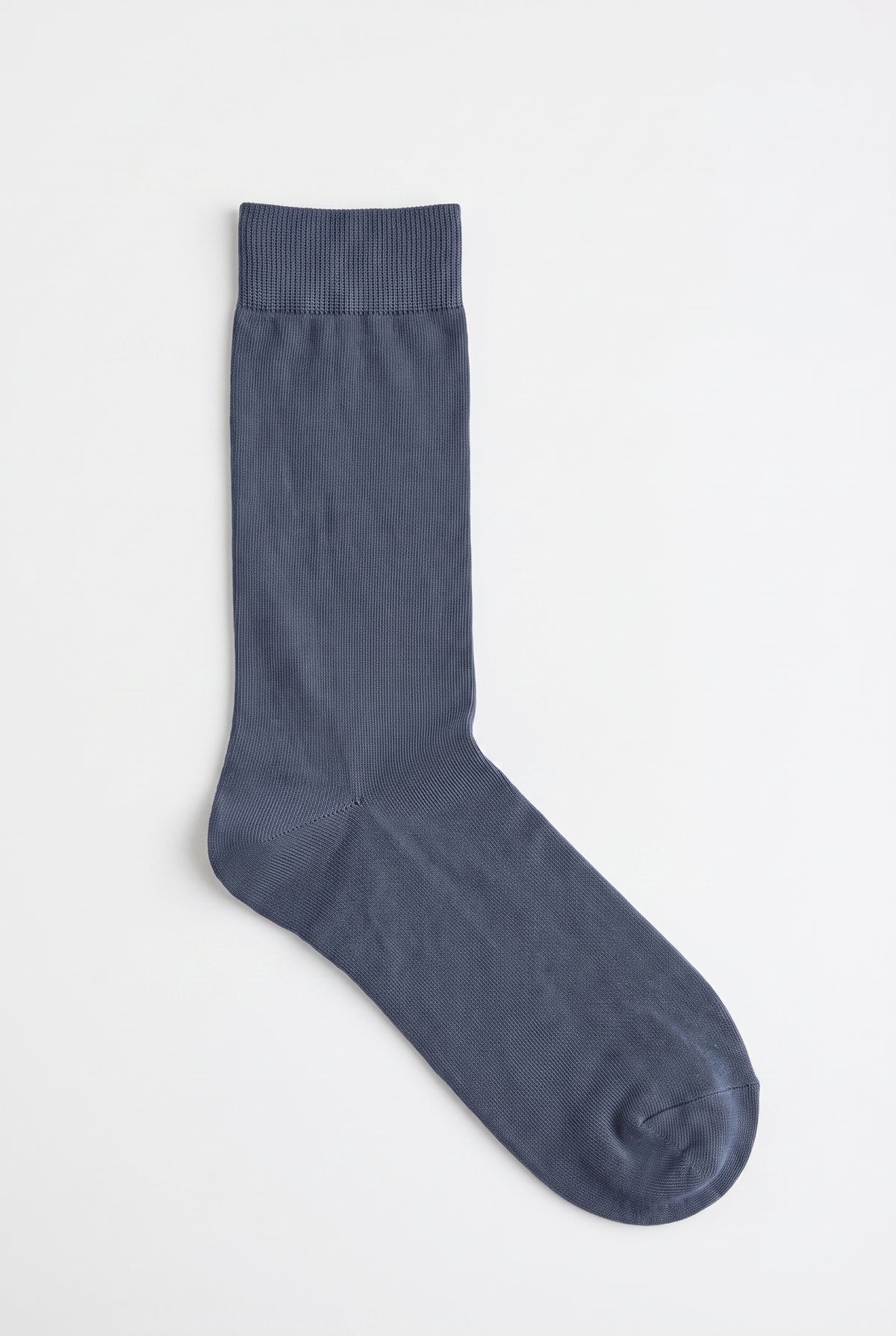 Steel Blue dress socks, blank — no embroidery