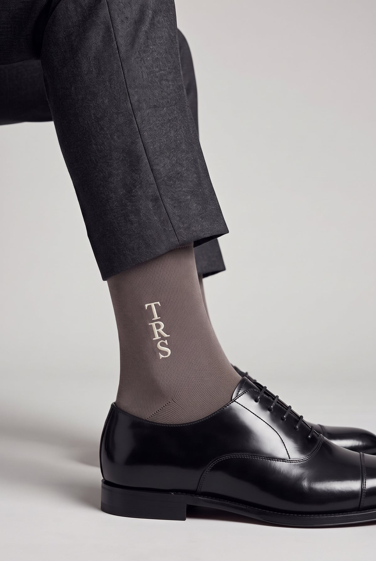 Custom Name Socks in taupe