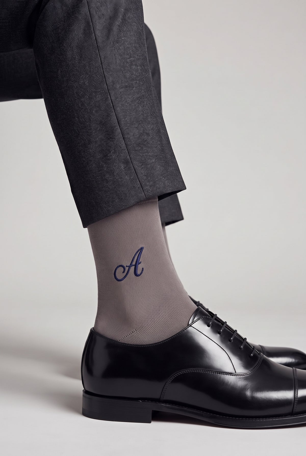 Custom Name Socks in ash grey