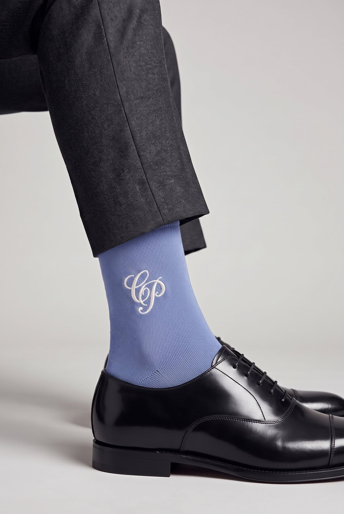 Custom Name Socks in cornflower blue