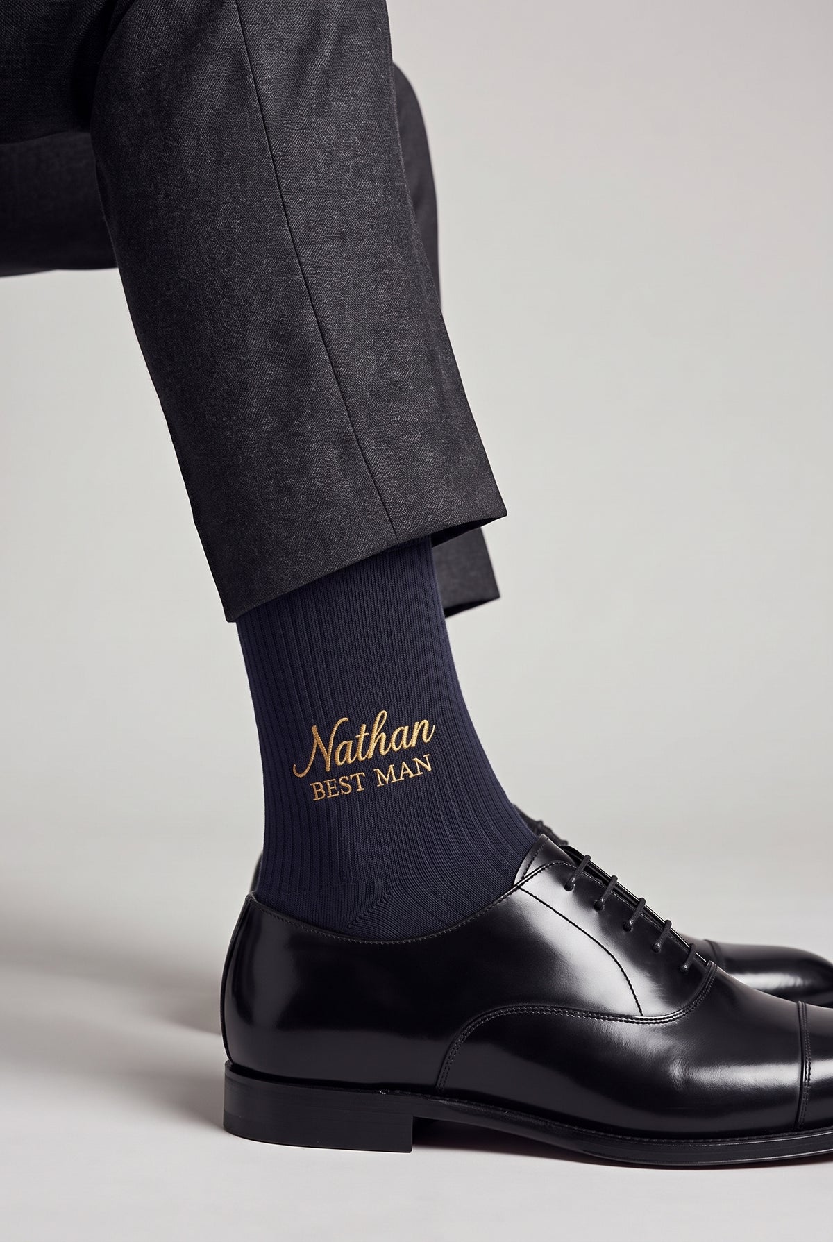 Custom Name Socks in navy