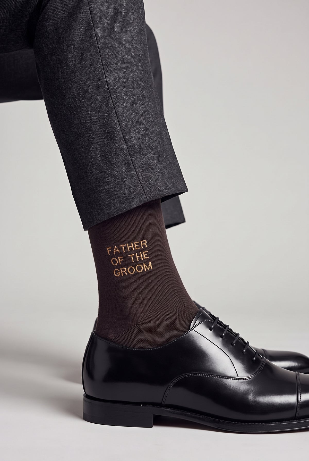 Custom Name Socks in dark chocolate