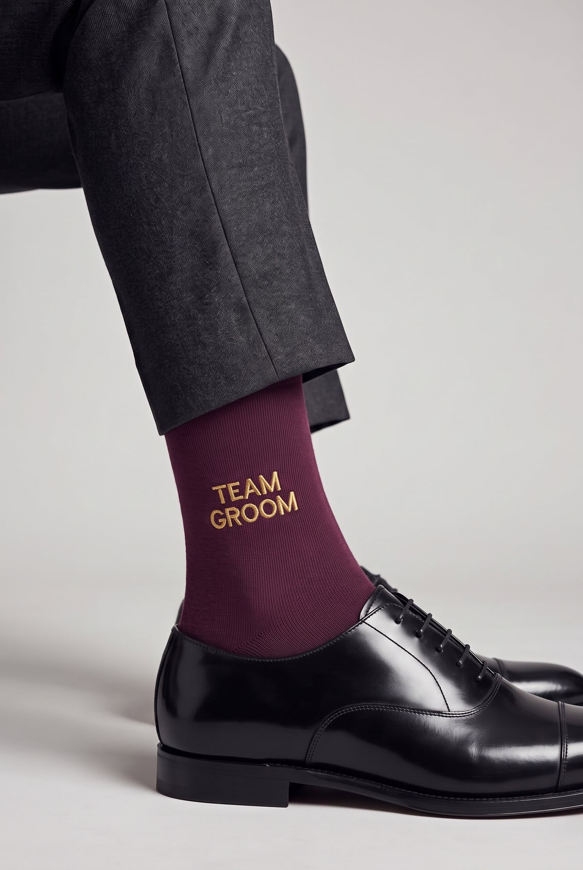 Custom Name Socks in burgundy
