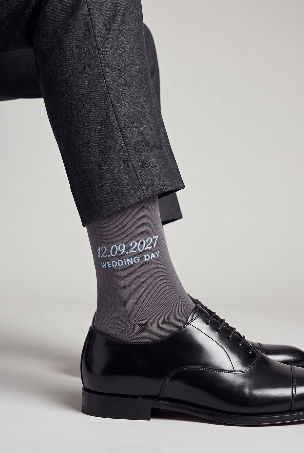 Custom Name Socks in dark charcoal