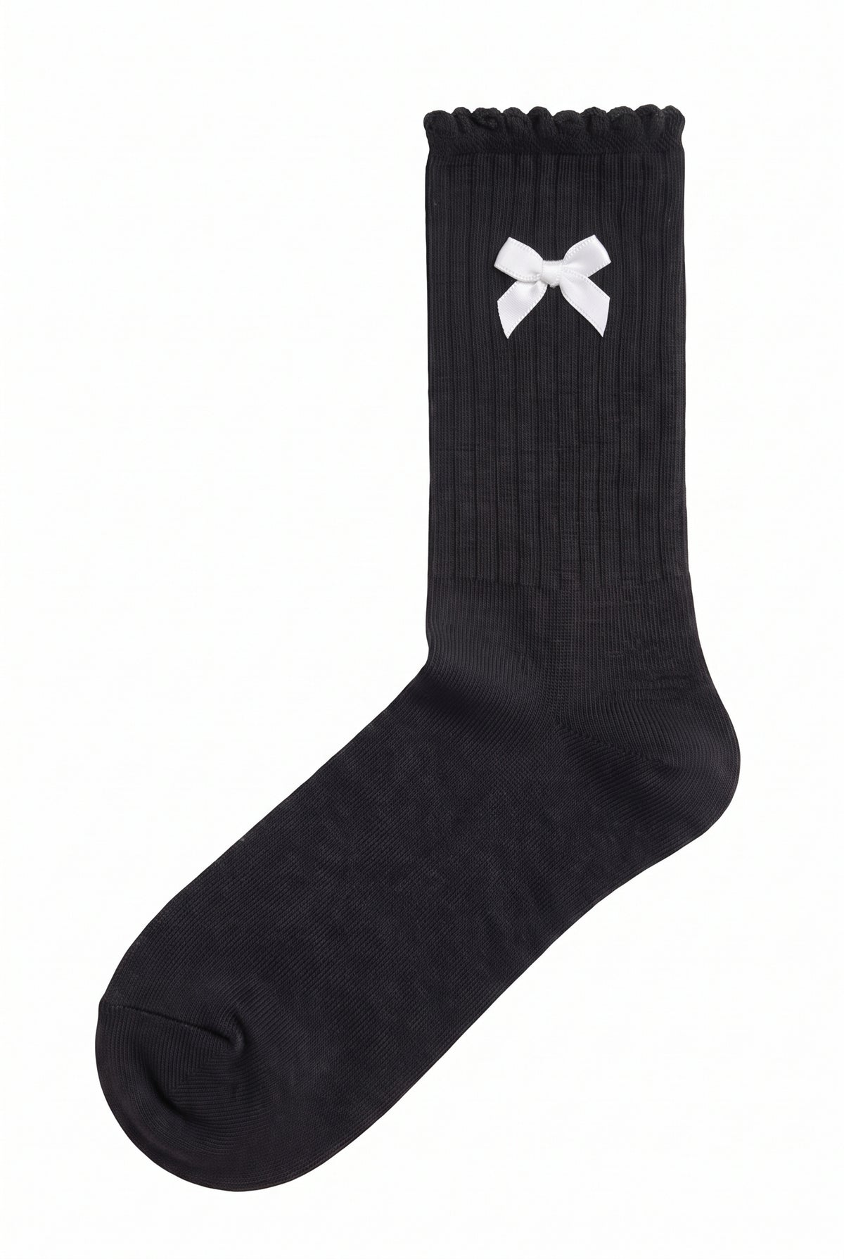 Embroidered Text Socks in black