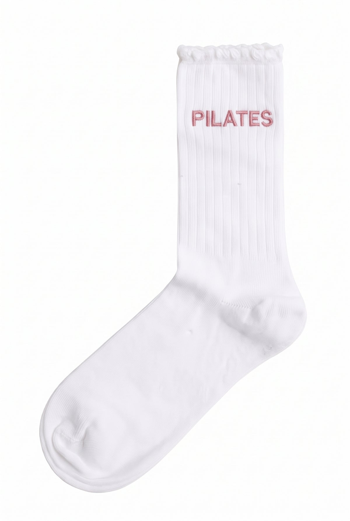 Embroidered Text Socks in optical white