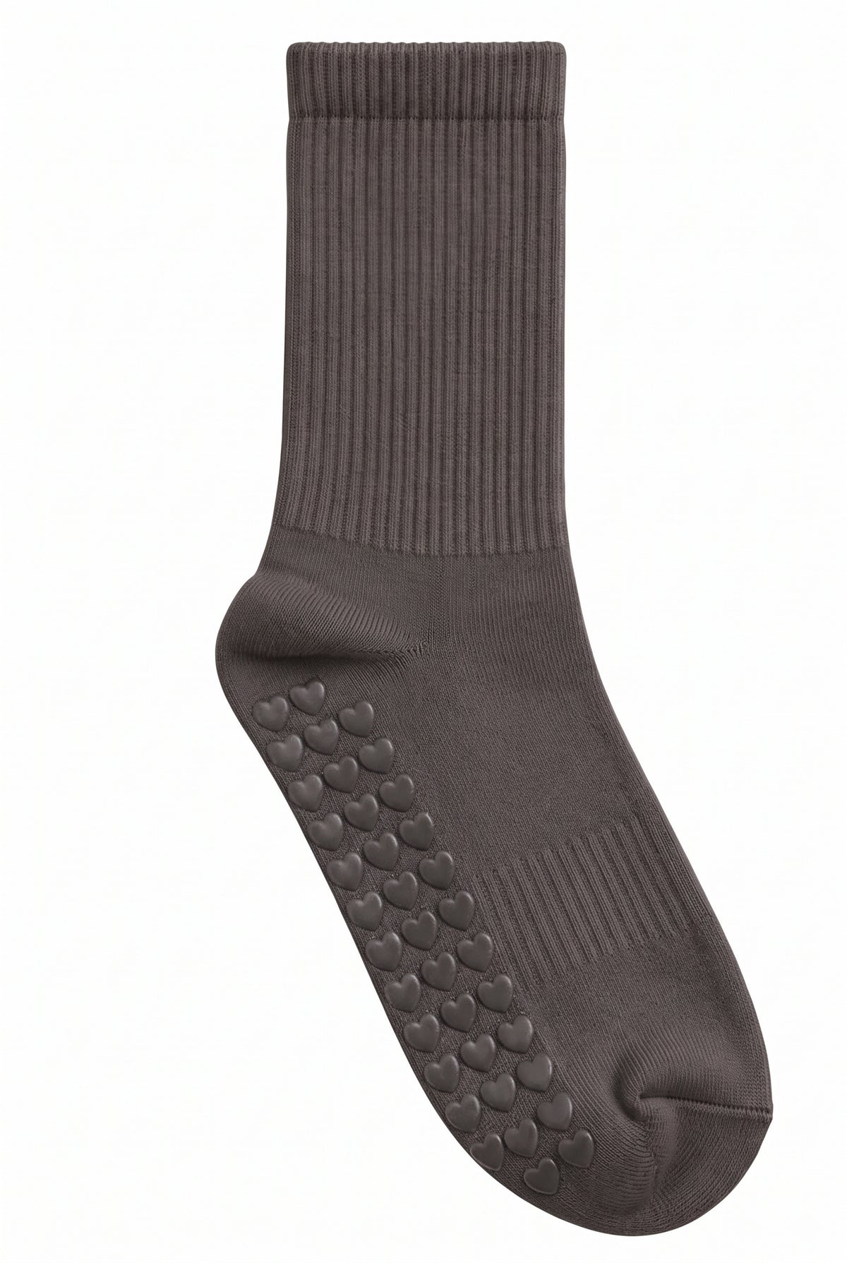 Charcoal pilates grip socks, blank — plain, ready to personalize
