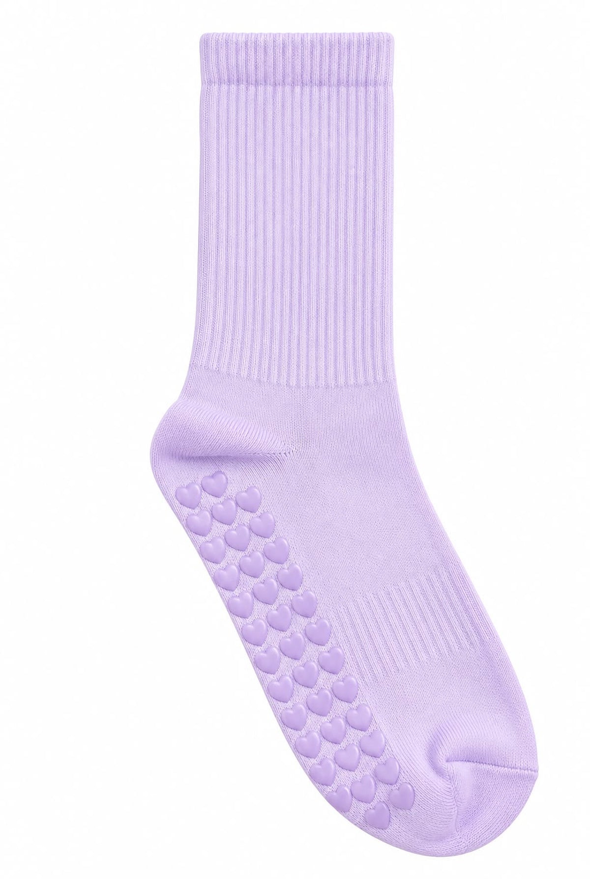 Lilac pilates grip socks, blank — no embroidery