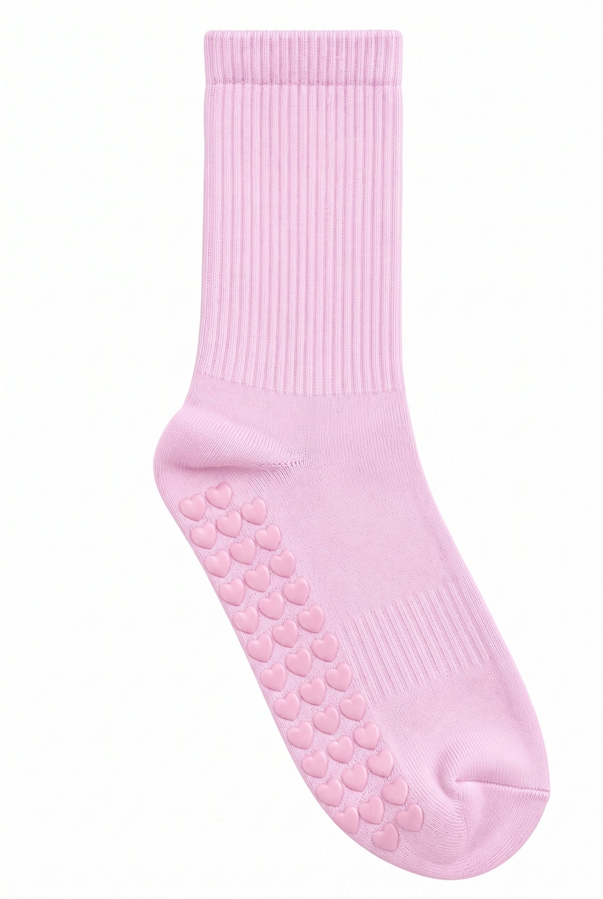 Pink pilates grip socks, blank — plain, ready to personalize