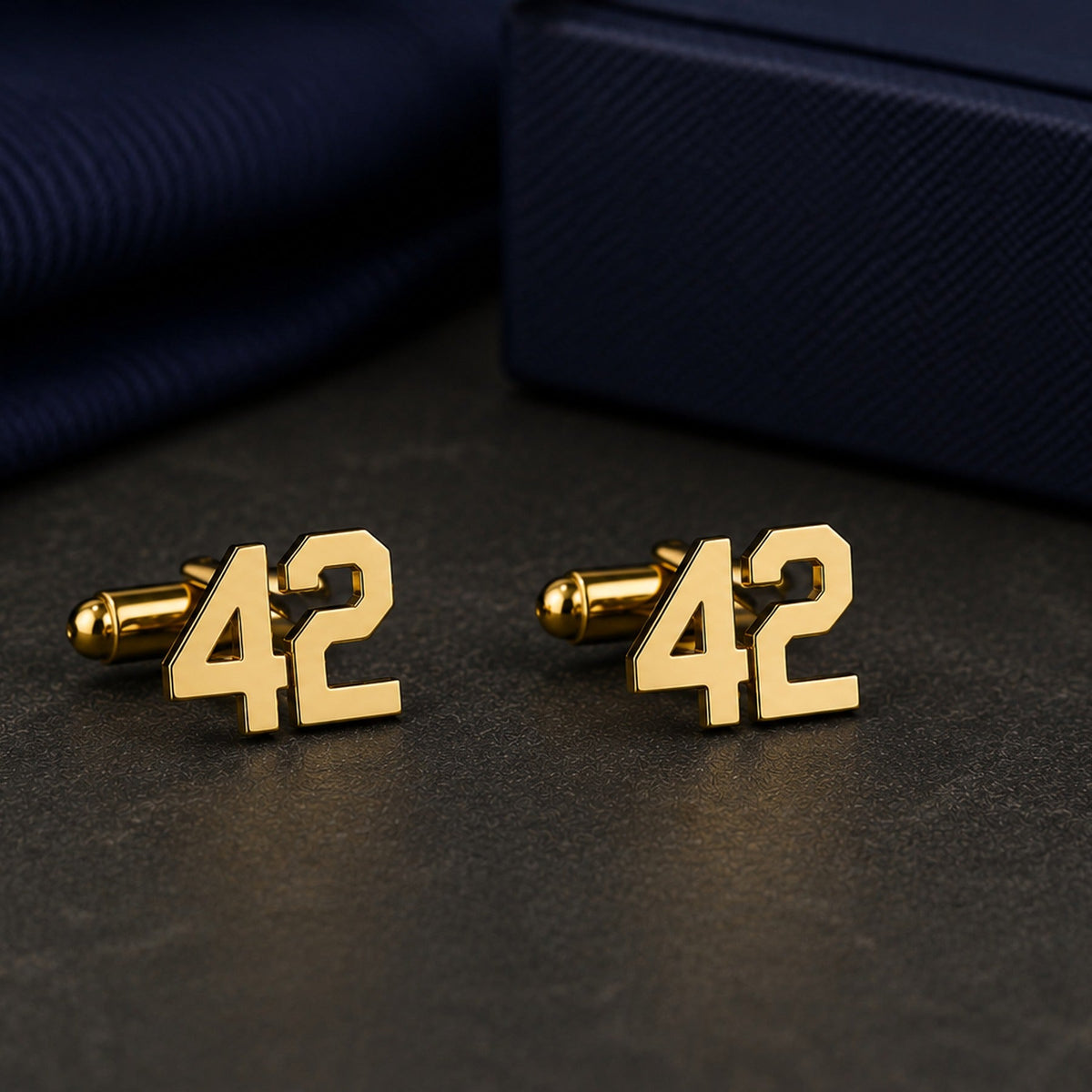 Custom Number Cufflinks | Personalized Jersey Number Cufflinks for Men
