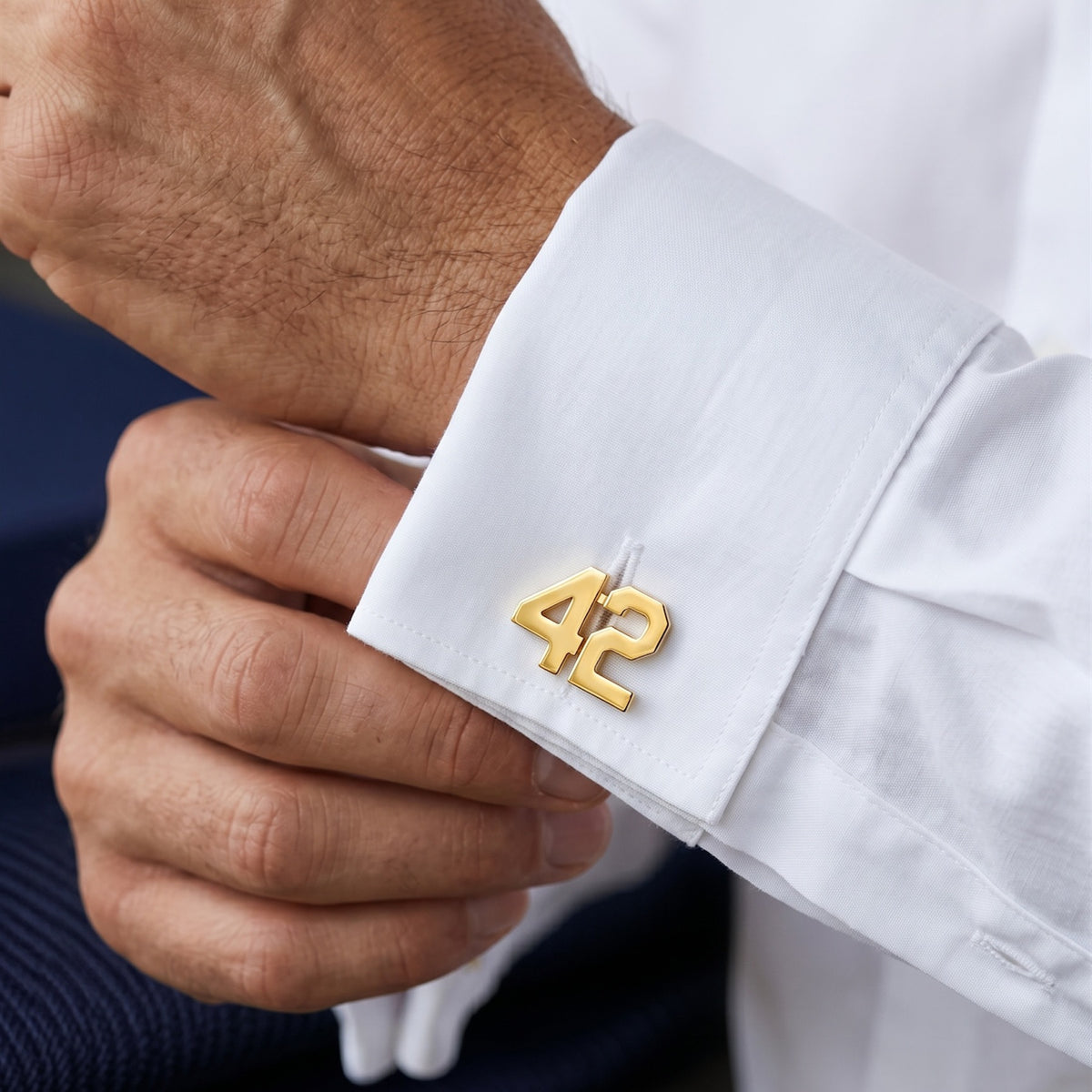 Custom Number Cufflinks | Personalized Jersey Number Cufflinks for Men